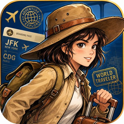 Passport Rush app icon — arcade runner across 30 countries